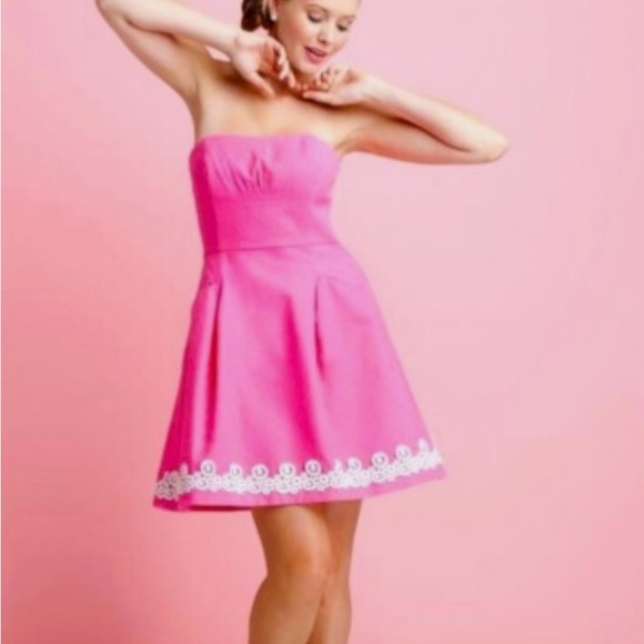 Lilly Pulitzer Dresses & Skirts - Lilly Pulitzer Pink and White Dress